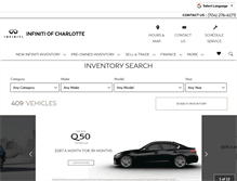 Tablet Screenshot of infinitiofcharlotte.com